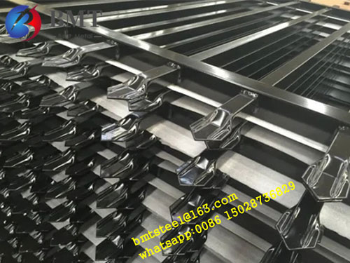 Coated pipe outdoor steel fence