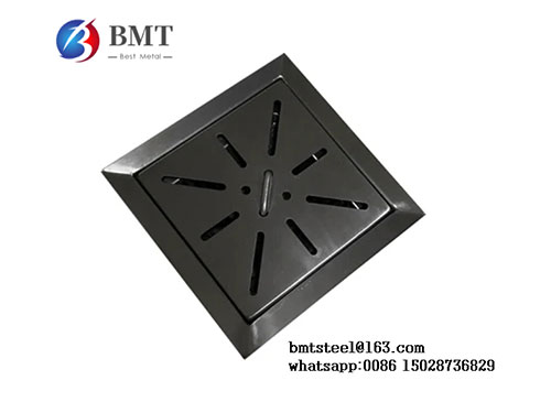 Road trench drain grating cover