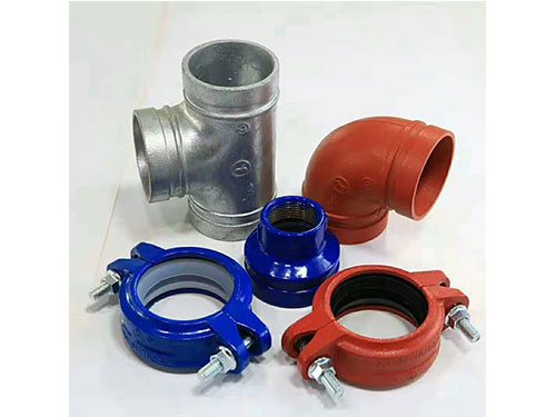 Coated ductile iron di pipe fittings