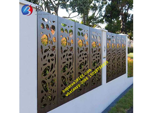 Laser Cutting Sheet Fence Panels With Posts